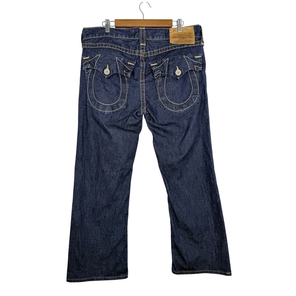 TRUE RELIGION Mens Jeans Billy BIG T Heritage Pockets RARE 36 x 32 Dark Wash